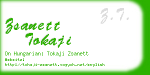 zsanett tokaji business card